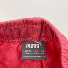 Load image into Gallery viewer, Girls PUMA, pink cotton pants / bottoms, elasticated, GUC, size 00,  