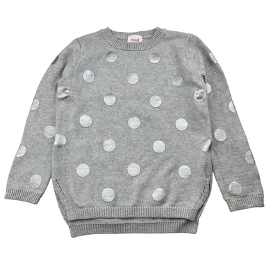 Girls Seed, knitted cotton sweater / jumper (light marks cuff & elbow), FUC, size 4-5,  