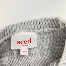 Load image into Gallery viewer, Girls Seed, knitted cotton sweater / jumper (light marks cuff &amp; elbow), FUC, size 4-5,  