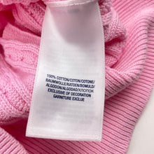 Load image into Gallery viewer, Girls RALPH LAUREN, pink cotton cable knit cardigan (marks on cuffs), FUC, size 5,  