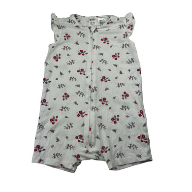 Girls Cotton On, stretchy floral zip romper, EUC, size 1,  