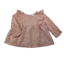 Load image into Gallery viewer, Girls Target, lined cotton long sleeve top / blouse, GUC, size 00,  