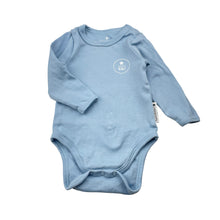 Load image into Gallery viewer, Unisex Rupert &amp; Jane, blue cotton bodysuit / romper, EUC, size 000-00,  