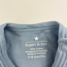 Load image into Gallery viewer, Unisex Rupert &amp; Jane, blue cotton bodysuit / romper, EUC, size 000-00,  