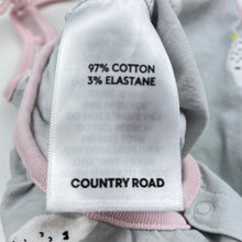 Load image into Gallery viewer, Girls COUNTRY ROAD, organic cotton blend summer romper, birds, GUC, size 0,  