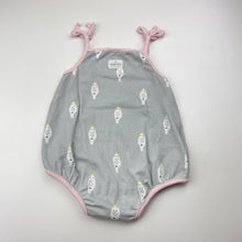 Load image into Gallery viewer, Girls COUNTRY ROAD, organic cotton blend summer romper, birds, GUC, size 0,  