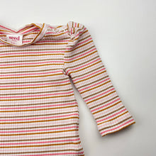 Load image into Gallery viewer, Girls Seed, striped, ribbed long sleeve top, GUC, size 000,  