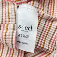 Load image into Gallery viewer, Girls Seed, striped, ribbed long sleeve top, GUC, size 000,  