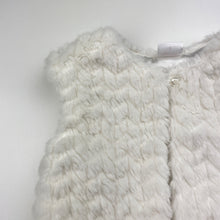 Load image into Gallery viewer, Girls Sprout, lined faux fur vest, single button fasten, EUC, size 2,  