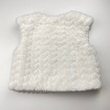 Load image into Gallery viewer, Girls Sprout, lined faux fur vest, single button fasten, EUC, size 2,  