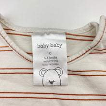 Load image into Gallery viewer, Girls Baby Baby, striped cotton tee / top, EUC, size 0,  