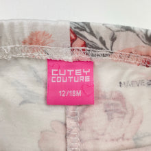 Load image into Gallery viewer, Girls CUTEY COUTURE, floral leggings, elasticated, GUC, size 1,  