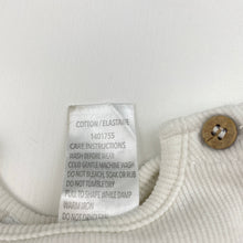 Load image into Gallery viewer, Girls Dymples, ribbed ruffle bodysuit / romper, FUC, size 000,  