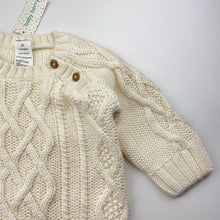 Load image into Gallery viewer, Unisex Baby Berry, chunky knit cotton sweater / jumper, NEW, size 00,  