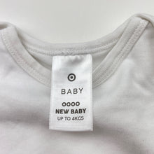 Load image into Gallery viewer, Unisex Target, white cotton bodysuit / romper, EUC, size 0000,  