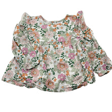 Load image into Gallery viewer, Girls Target, floral viscose / linen long sleeve top, EUC, size 1,  