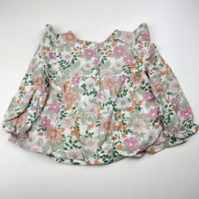 Load image into Gallery viewer, Girls Target, floral viscose / linen long sleeve top, EUC, size 1,  