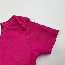Load image into Gallery viewer, Girls Dymples, pink cotton bodysuit / romper, FUC, size 1,  