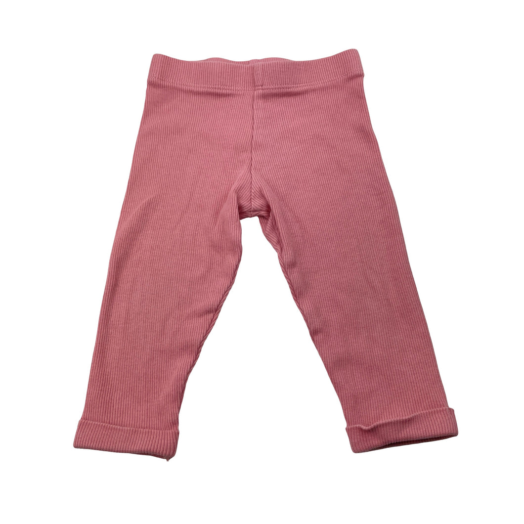 Girls Dymples, pink ribbed leggings / bottoms, EUC, size 00,  