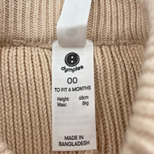 Load image into Gallery viewer, Unisex Dymples, chunky knit cotton leggings / bottoms, EUC, size 00,  