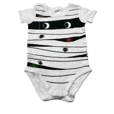 Unisex Anko, Holloween cotton bodysuit / romper, GUC, size 0,  