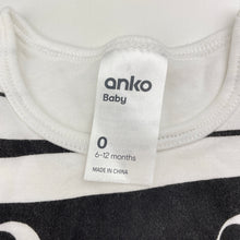 Load image into Gallery viewer, Unisex Anko, Holloween cotton bodysuit / romper, GUC, size 0,  