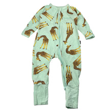 Load image into Gallery viewer, Unisex BONDS, zip Wondersuit / zippy / romper, giraffes, FUC, size 0,  