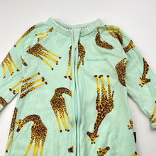 Load image into Gallery viewer, Unisex BONDS, zip Wondersuit / zippy / romper, giraffes, FUC, size 0,  