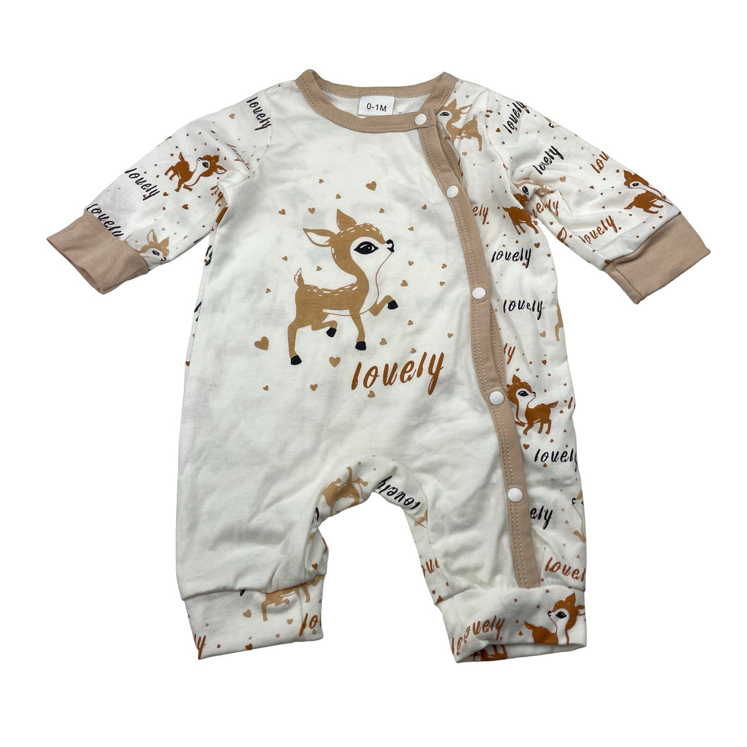 Unisex lightweight , romper, deer, EUC, size 0000,  