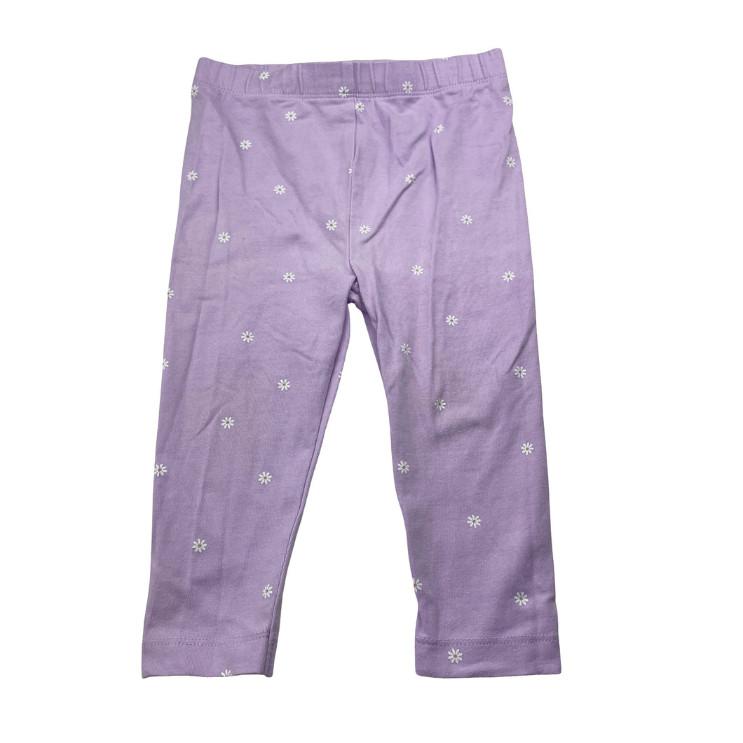 Girls Anko, purple floral leggings / bottoms, GUC, size 1,  
