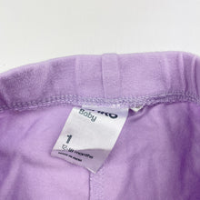 Load image into Gallery viewer, Girls Anko, purple floral leggings / bottoms, GUC, size 1,  