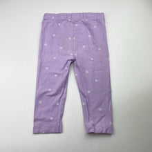 Load image into Gallery viewer, Girls Anko, purple floral leggings / bottoms, GUC, size 1,  