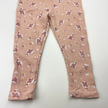 Load image into Gallery viewer, Girls Baby Berry, ribbed floral leggings / bottoms, GUC, size 1,  