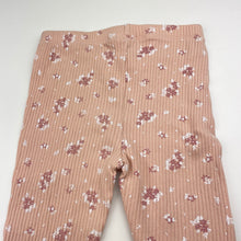 Load image into Gallery viewer, Girls Baby Berry, ribbed floral leggings / bottoms, GUC, size 1,  