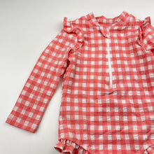 Load image into Gallery viewer, Girls Purebaby, long sleeve swim one-piece, EUC, size 1,  