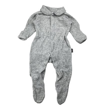 Load image into Gallery viewer, Unisex BONDS, grey terry Wondersuit romper, EUC, size 00,  