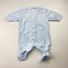 Load image into Gallery viewer, Unisex Baby World, embroidered velour romper, dog, EUC, size 0000,  