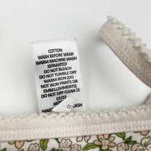 Load image into Gallery viewer, Girls Target, floral organic cotton singletsuit romper, EUC, size 0,  