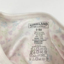 Load image into Gallery viewer, Girls KIRKLAND, floral soft cotton bodysuit / romper, EUC, size 0,  
