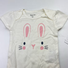Load image into Gallery viewer, Girls Pekkle, cotton bodysuit / romper, rabbit, NEW, size 0,  