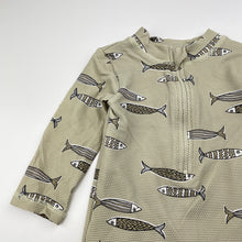 Load image into Gallery viewer, Unisex Baby Berry, long sleeve rashie suit, fish, EUC, size 0,  