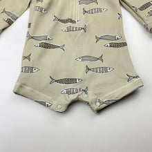Load image into Gallery viewer, Unisex Baby Berry, long sleeve rashie suit, fish, EUC, size 0,  