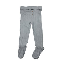 Load image into Gallery viewer, Girls Target, knit pointelle cotton footed leggings / bottoms, EUC, size 1,  