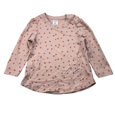 Girls Baby Berry, cotton long sleeve tee / top, hearts, EUC, size 2,  