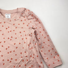 Load image into Gallery viewer, Girls Baby Berry, cotton long sleeve tee / top, hearts, EUC, size 2,  