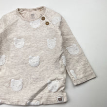 Load image into Gallery viewer, Unisex FRED &amp; FLO, flocked cotton long sleeve top, EUC, size 00,  