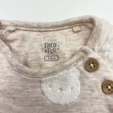 Load image into Gallery viewer, Unisex FRED &amp; FLO, flocked cotton long sleeve top, EUC, size 00,  