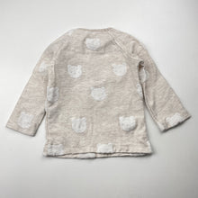 Load image into Gallery viewer, Unisex FRED &amp; FLO, flocked cotton long sleeve top, EUC, size 00,  