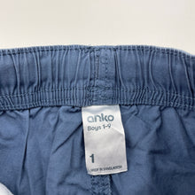 Load image into Gallery viewer, Boys Anko, lightweight cotton shorts, elasticated, FUC, size 1,  