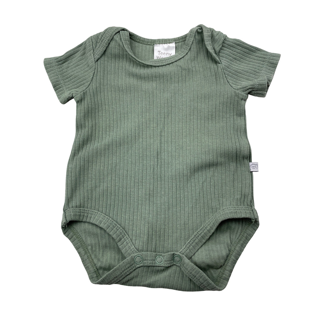 Unisex Teeny Weeny, ribbed bodysuit / romper, EUC, size 0000,  